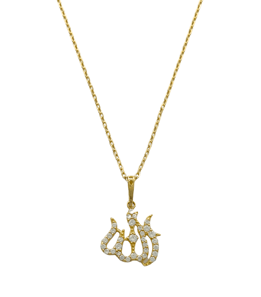 Allah Pendant Necklace in 18K Gold