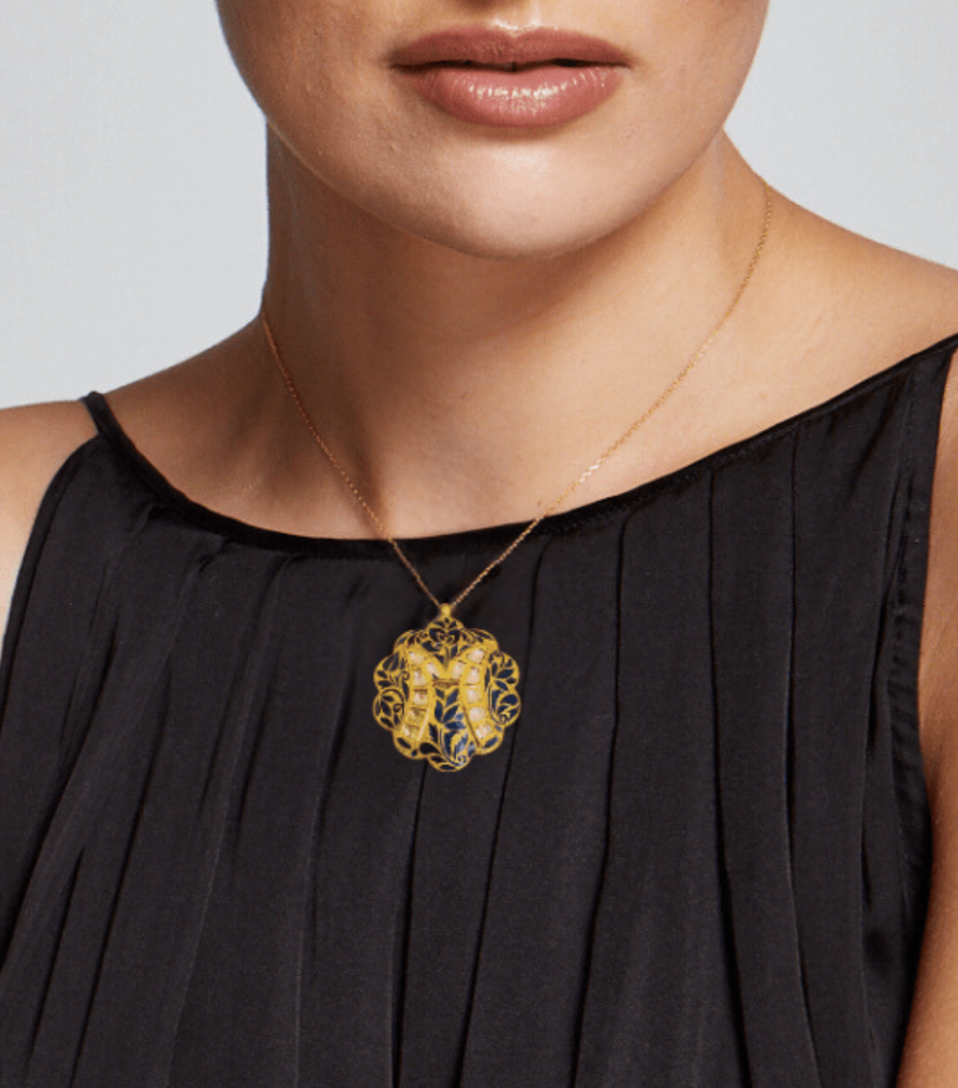 Akriti Polki Pendant in Gold