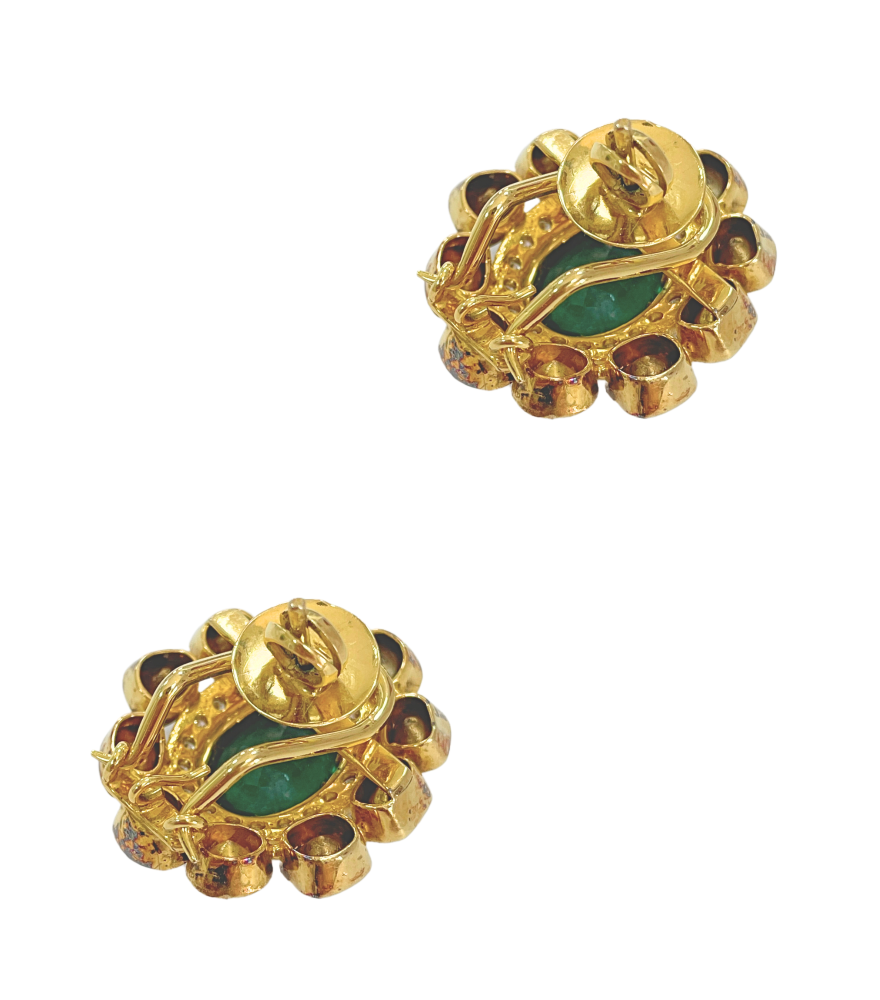 Jhalak Uncut Diamond Earrings in 18k Gold