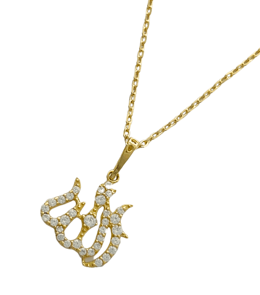 Allah Pendant Necklace in 18K Gold