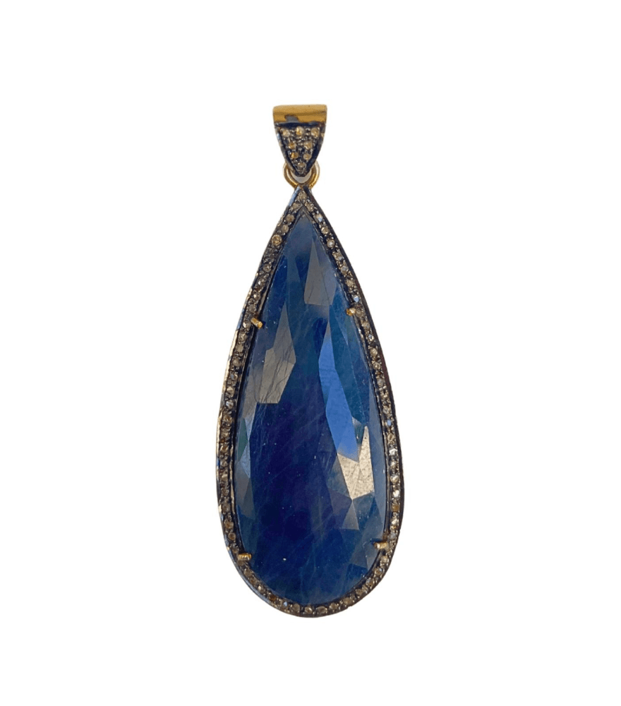 Front View of Suman Pendant Necklace Comfort Fit 925 Sterling Silver Metal One Size 15.8gms