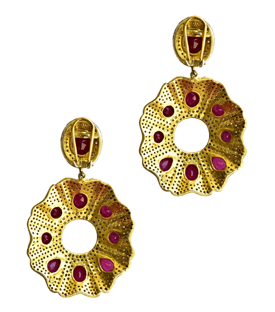 Nitya Earrings in Antique Silver