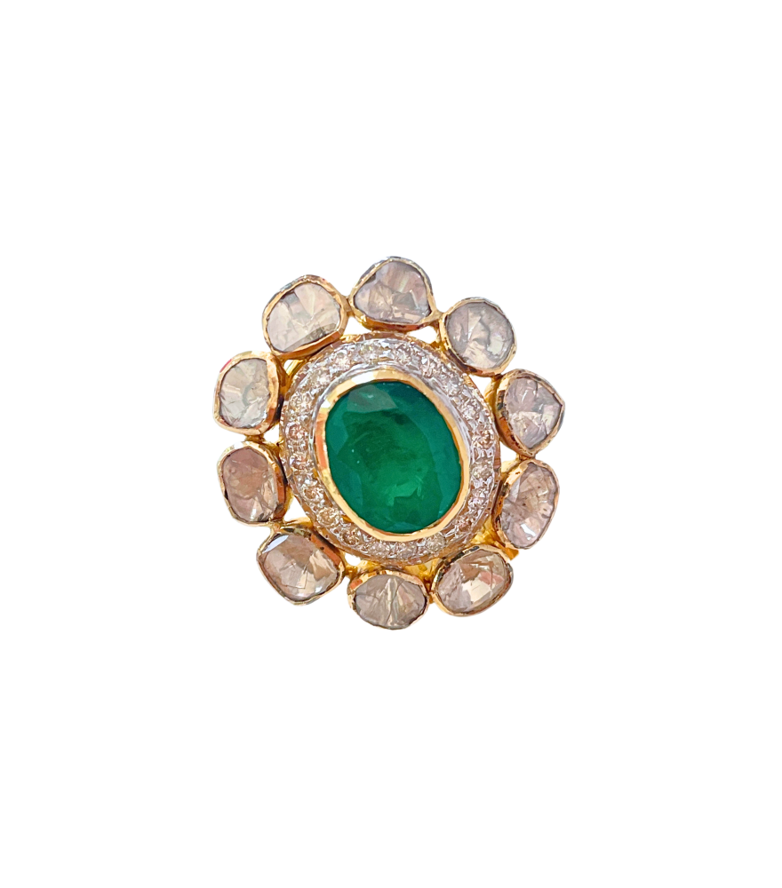 Jhalak Uncut Diamond Earrings in 18k Gold