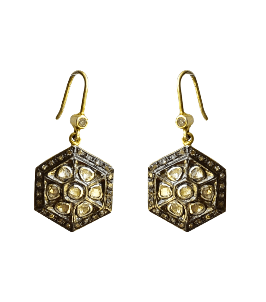 Front View of Sasha Dangle Earrings Jewelry for Pierced Ears 925 Sterling Silver Metal One Size 8.3gms