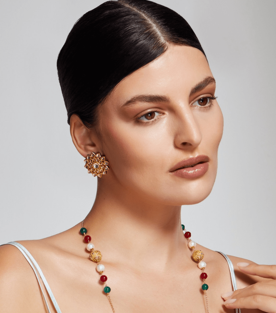 Rani Stud Earrings in 18k Gold