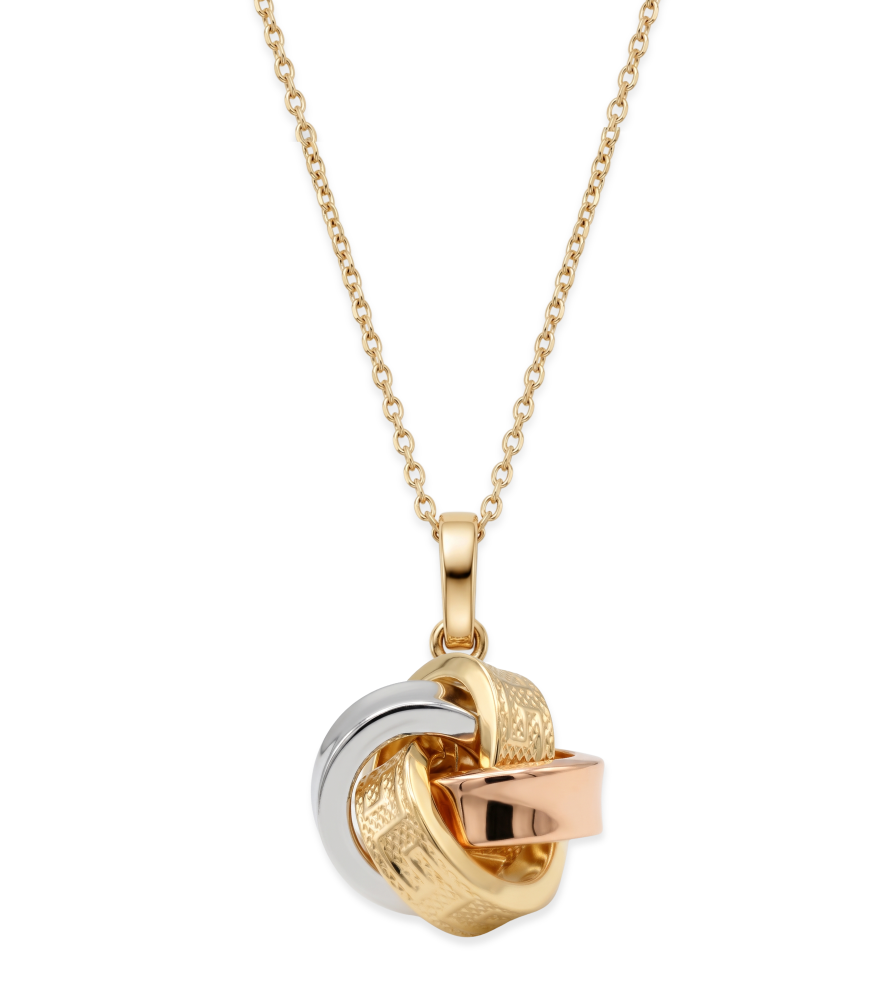 Front View of Rosana Pendant Necklace in 18k Gold Fixed Length Yellow with Hallmark Stamp Metal One Size 2.1gms