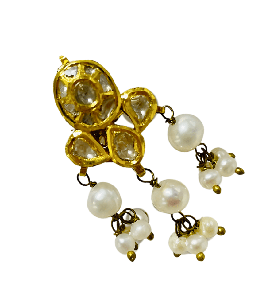 Vanshika Uncut Polki Earrings in 18k Gold
