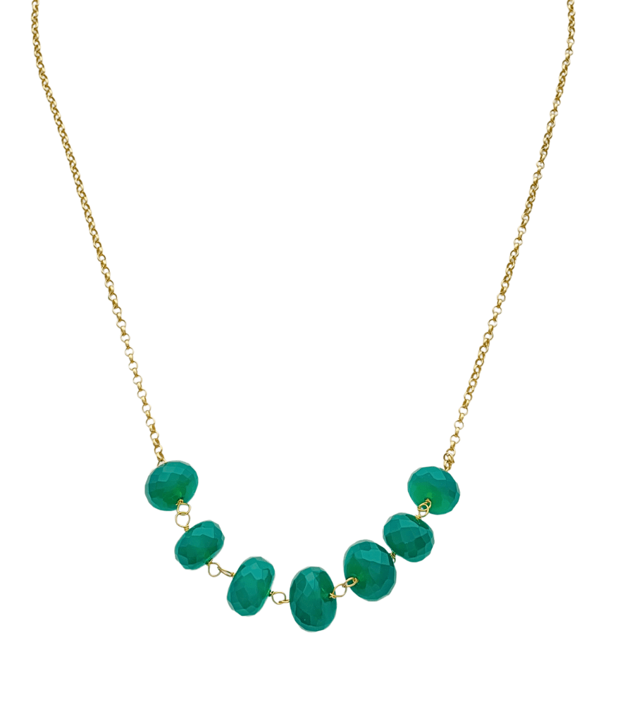 Saya Onyx Necklace in 18k Gold