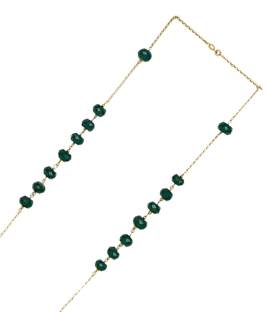 Rear View of Alia Necklace in 18k Gold Fixed Length Yellow with Hallmark Stamp Metal One Size 36gms
