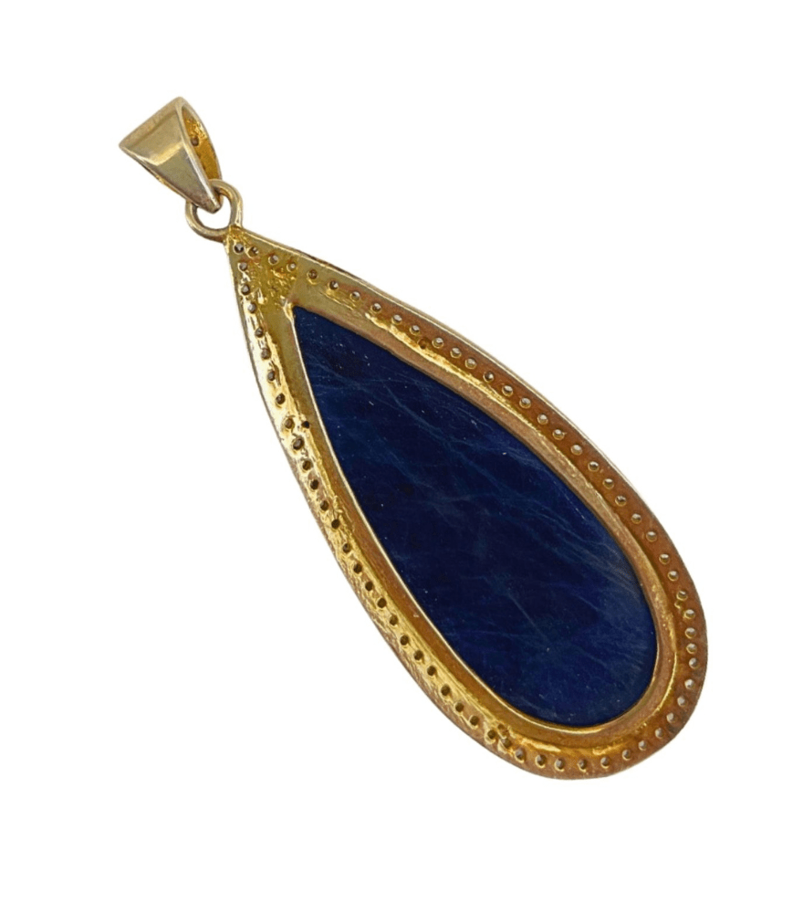 Rear View of Suman Pendant Necklace Comfort Fit 925 Sterling Silver Metal One Size 15.8gms