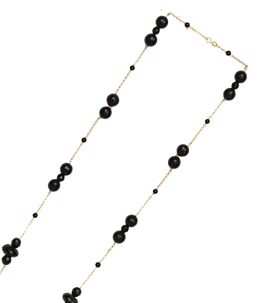 Suhani Black Onyx Necklace in 18k Gold