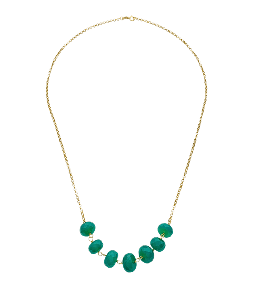 Saya Onyx Necklace in 18k Gold