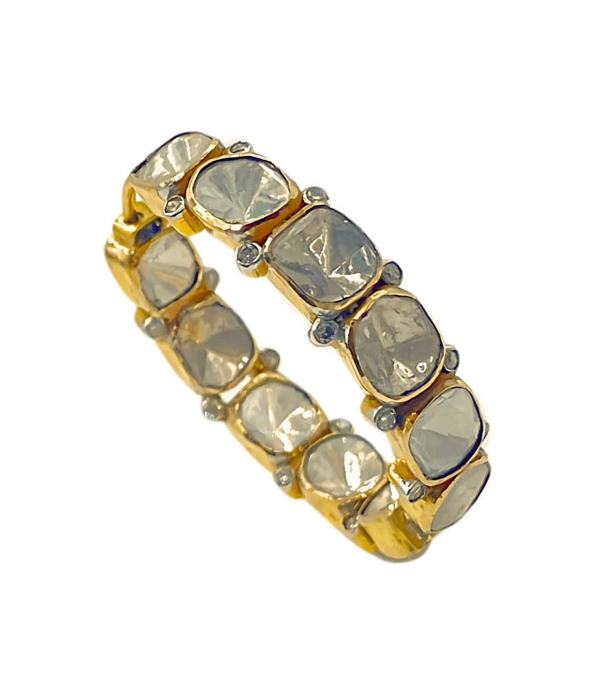 Chandra Polki Hoop Earrings
