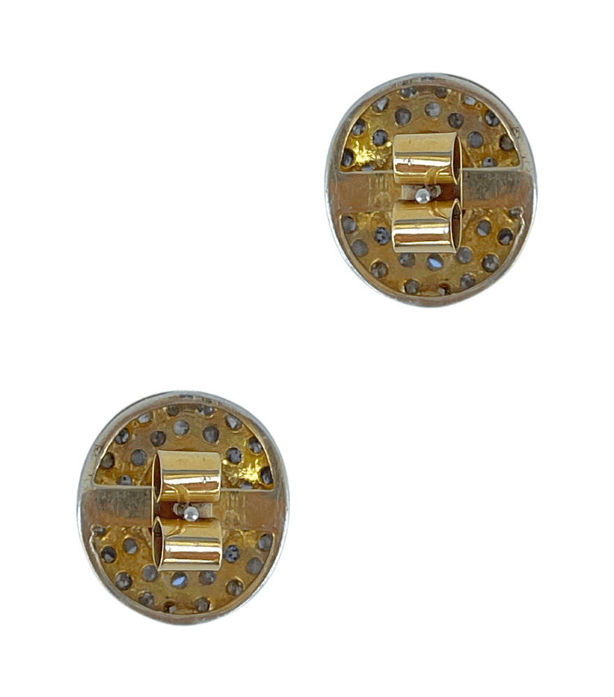 Nyra Diamond and Ruby Earrings in 18k Gold Plated Sterling Silver