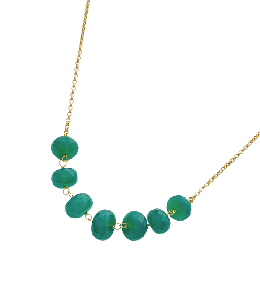 Saya Onyx Necklace in 18k Gold
