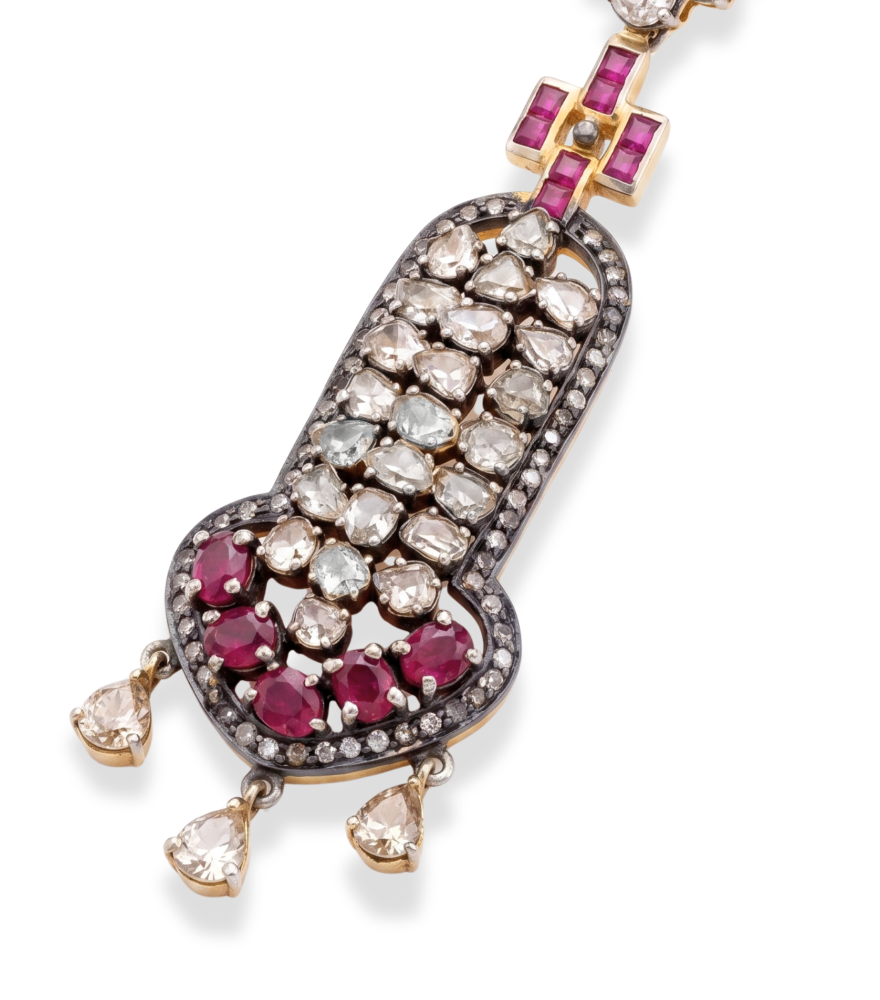 Closeup of Vedika Earrings Jewelry for Pierced Ears 18k Gold Plated 925 Sterling Silver One Size 31.1gms