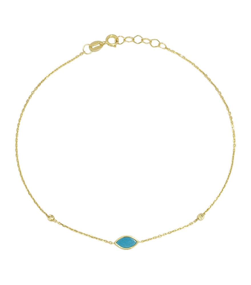 Layla Turquoise Bracelet in 18K Gold