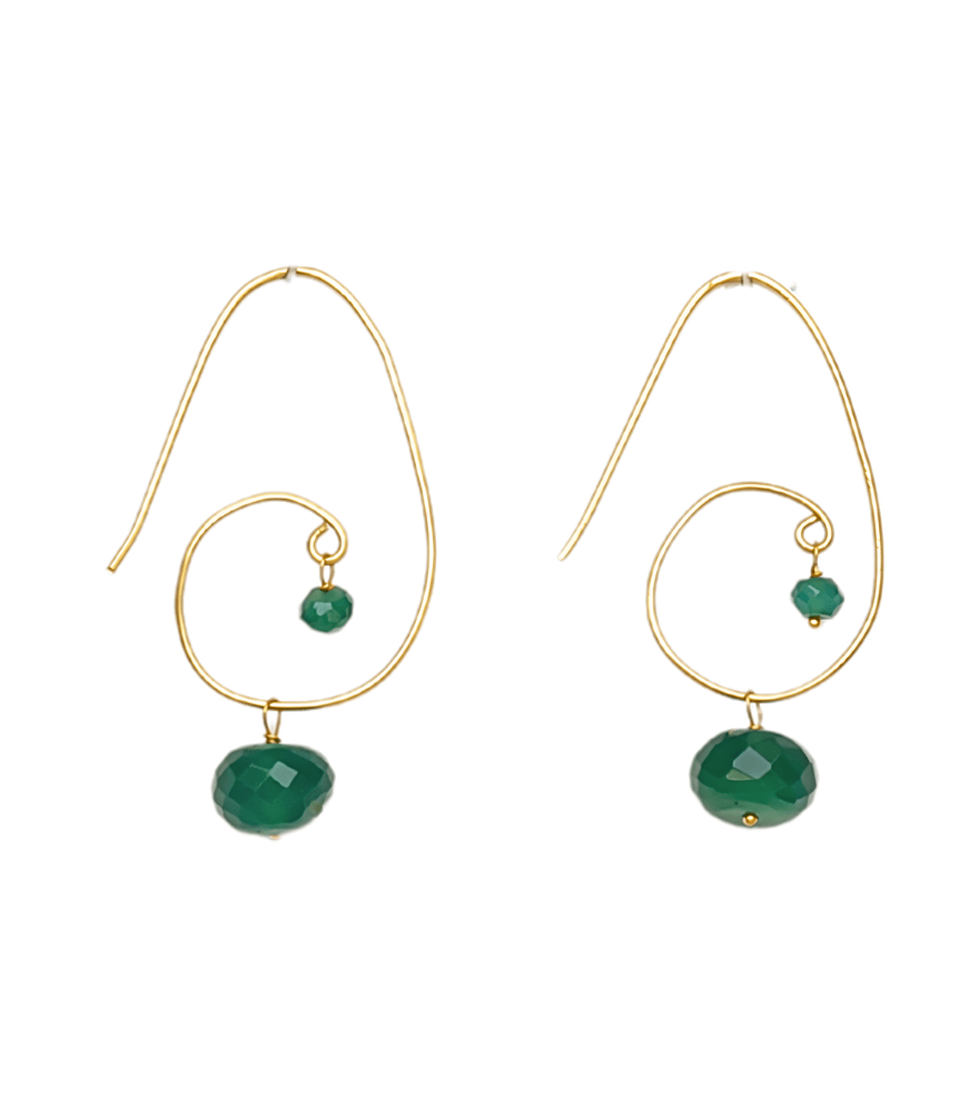 Shyla Onyx Earrings in 18k Gold