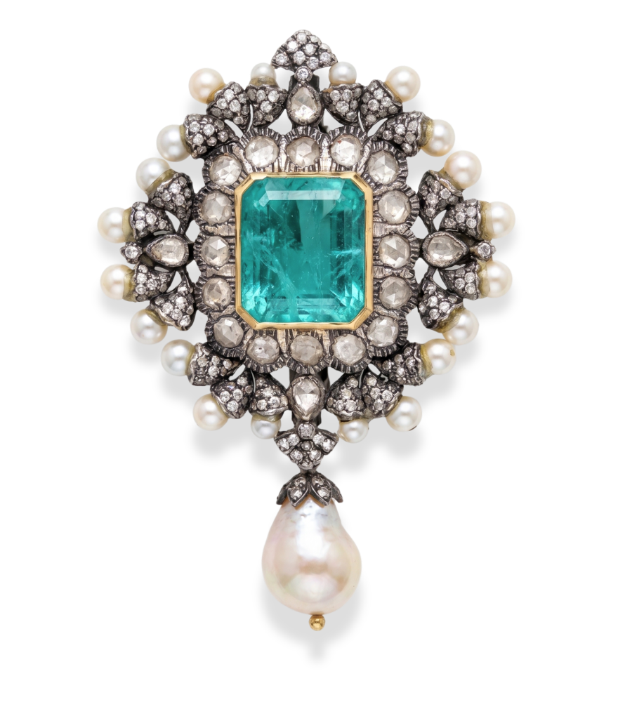 Front View of Amer Brooch in Sterling Silver Comfort Fit 925 One Size 12.7gms Mix Metal