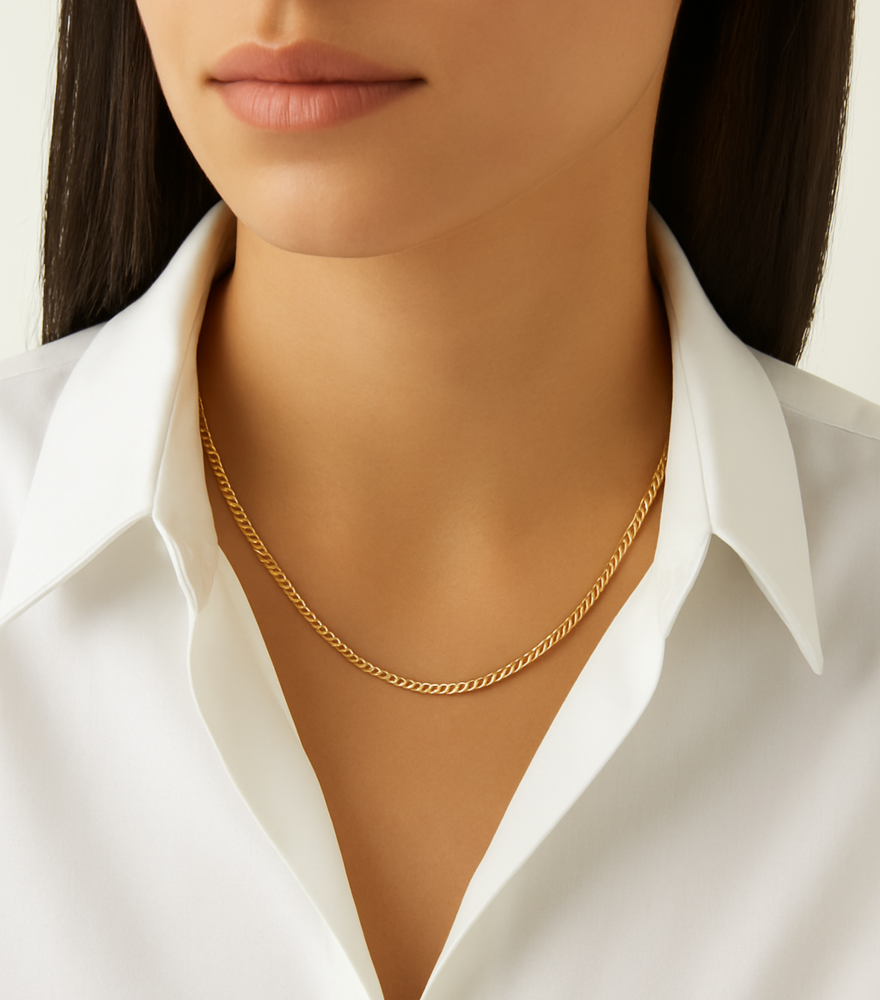 Cuban Luxe Chain Necklace in 18k Gold
