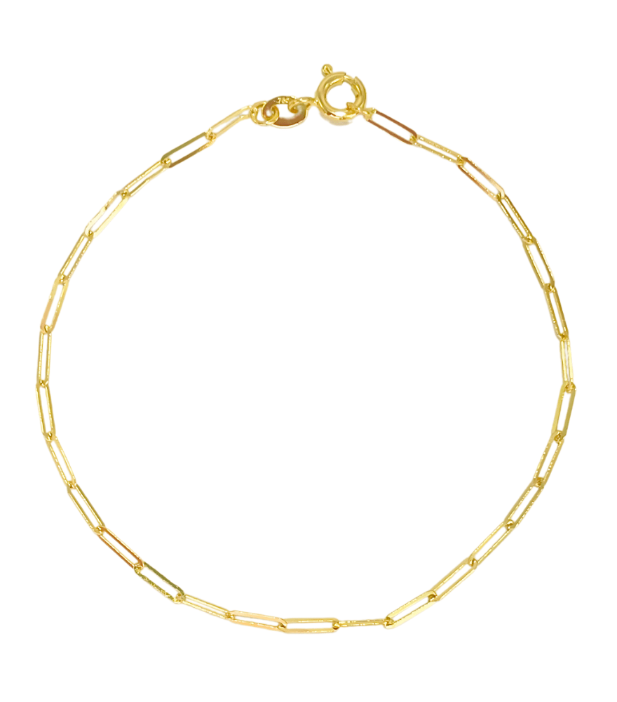 Aida Paper Clip Bracelet in 18K Gold