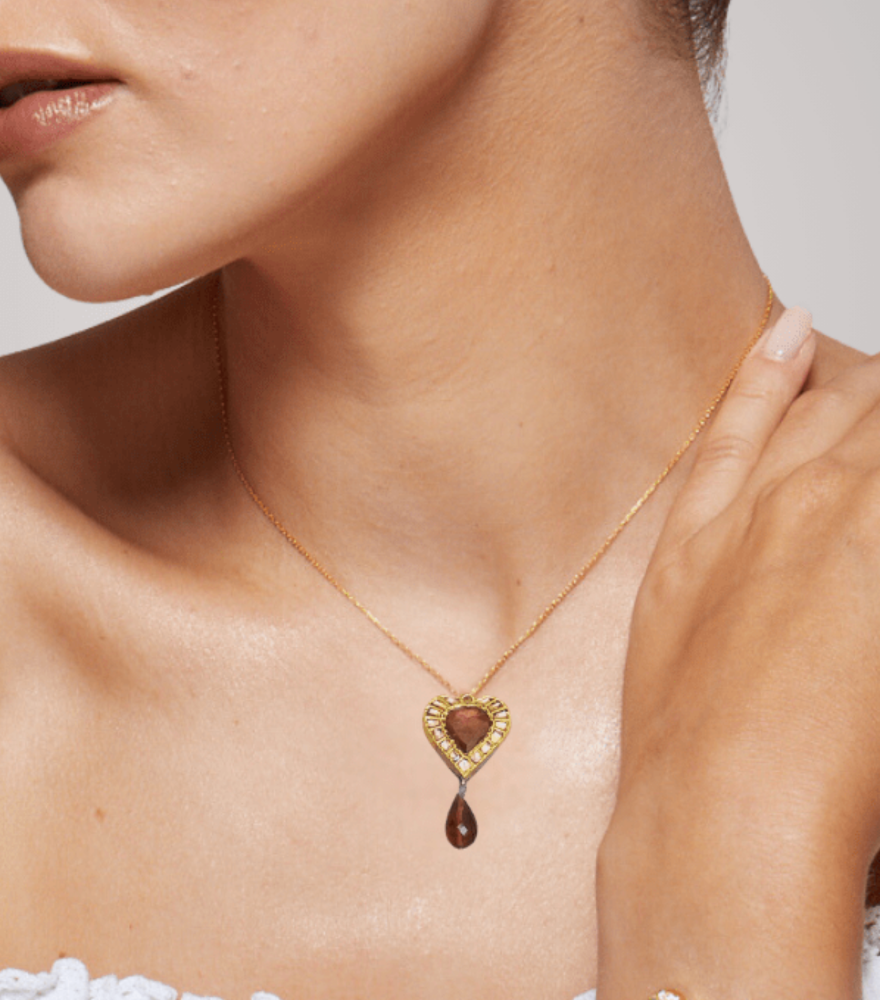 Ahana Reversible Pendant in Gold