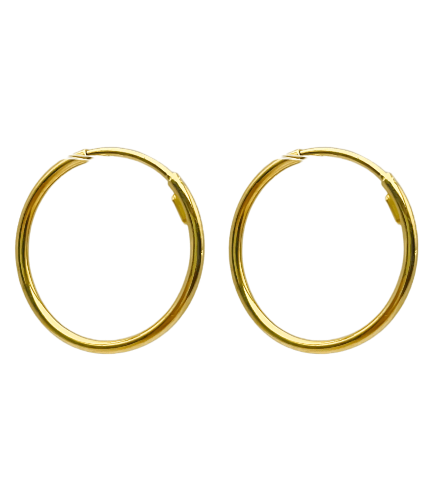 Heidi Halo Hoop Earrings  in 18k Gold