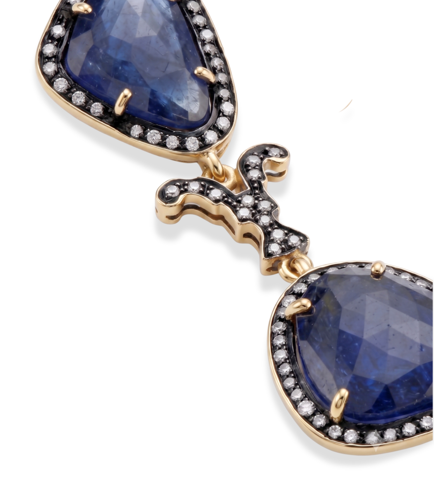 Closeup of Aasha Earrings Jewelry for Pierced Ears 925 Sterling Silver One Size 17.2gms
