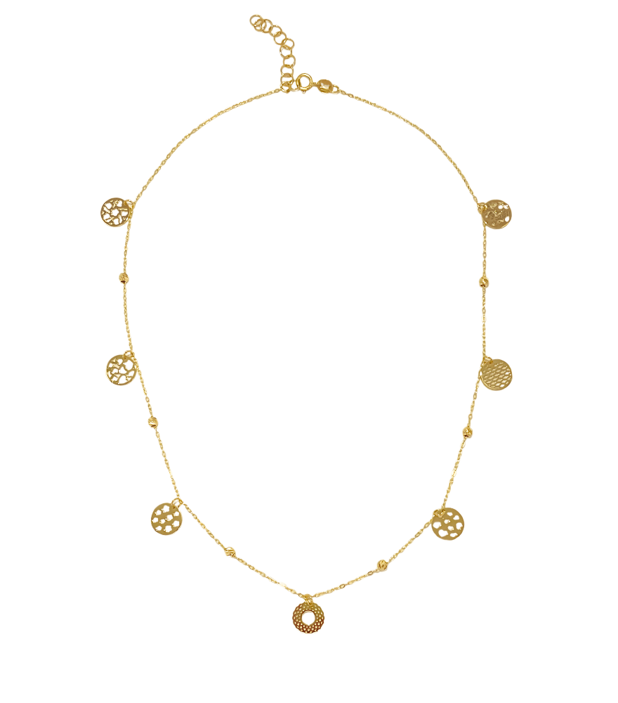 Claire Charms Necklace in 18k Gold