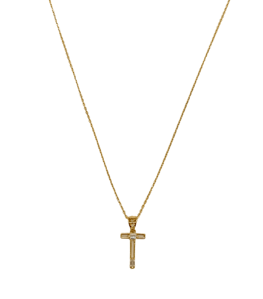 Letter 'T' Initials Pendant Necklace in 18k Gold