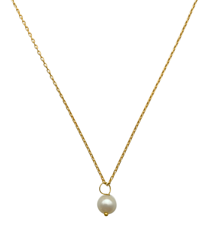 Ivory Pearl Pendant Necklace in 18K Gold