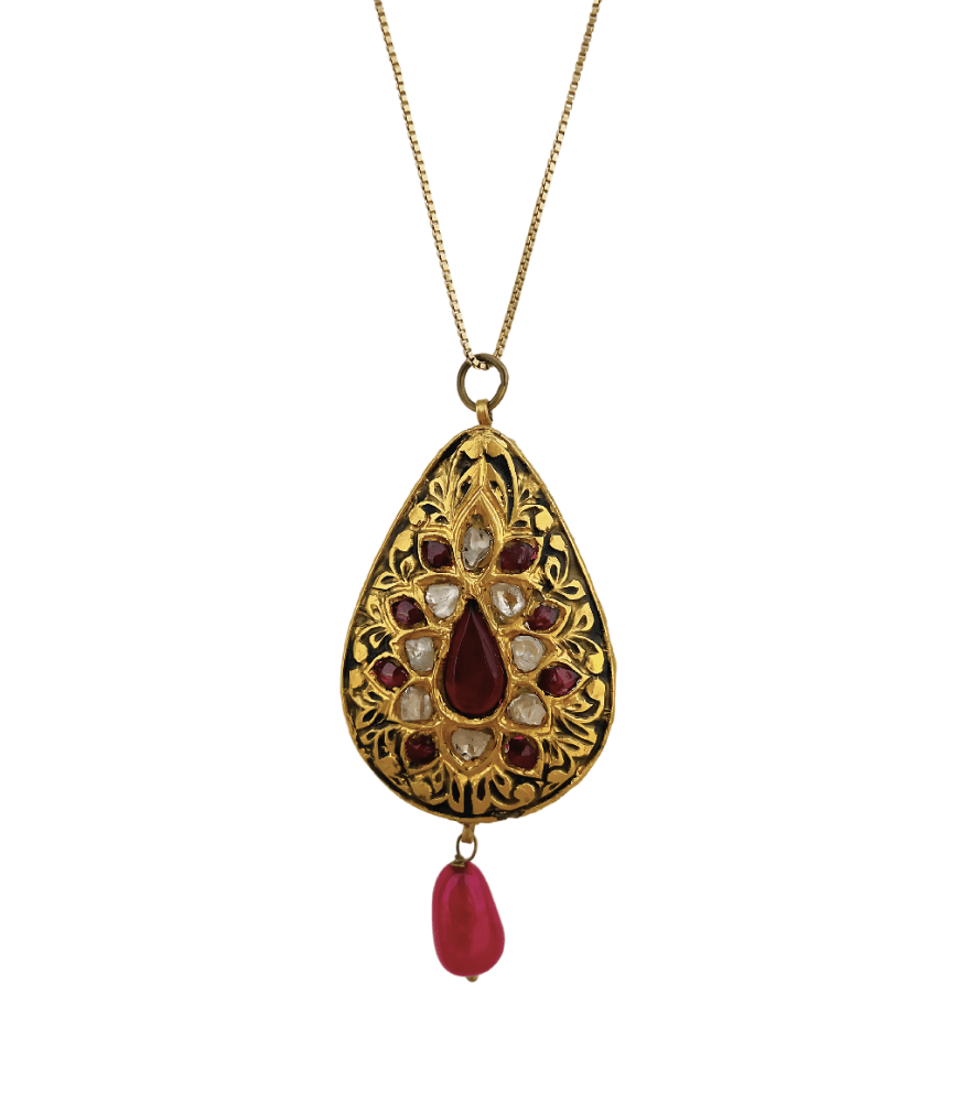 Aarohi Polki Pendant in Gold
