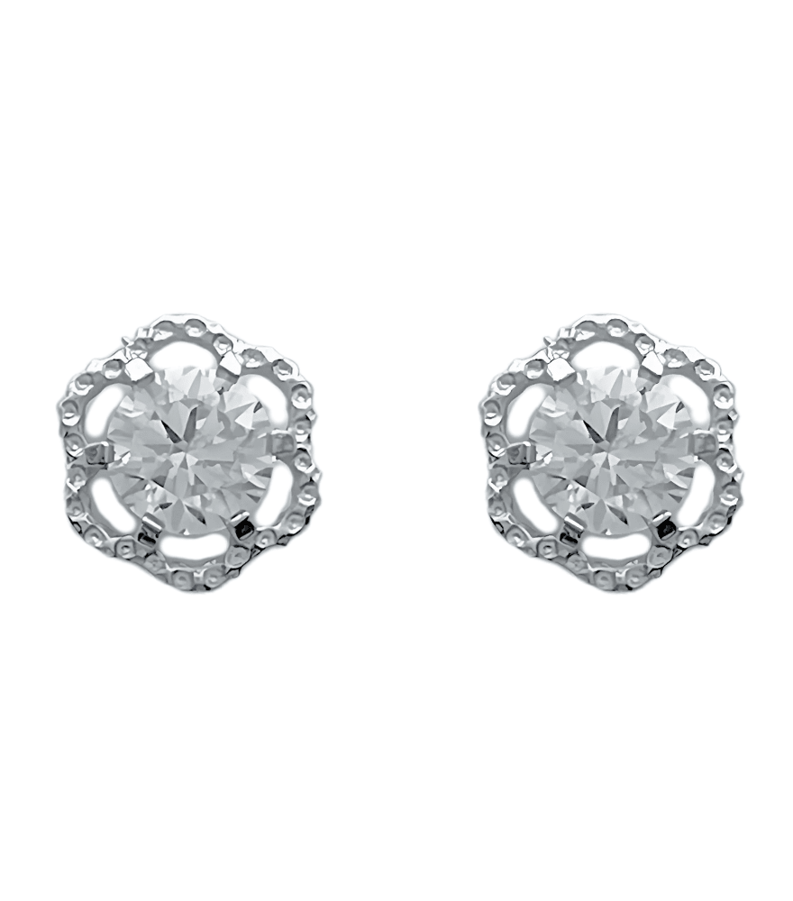 Cosmos Stud in 18K White Gold