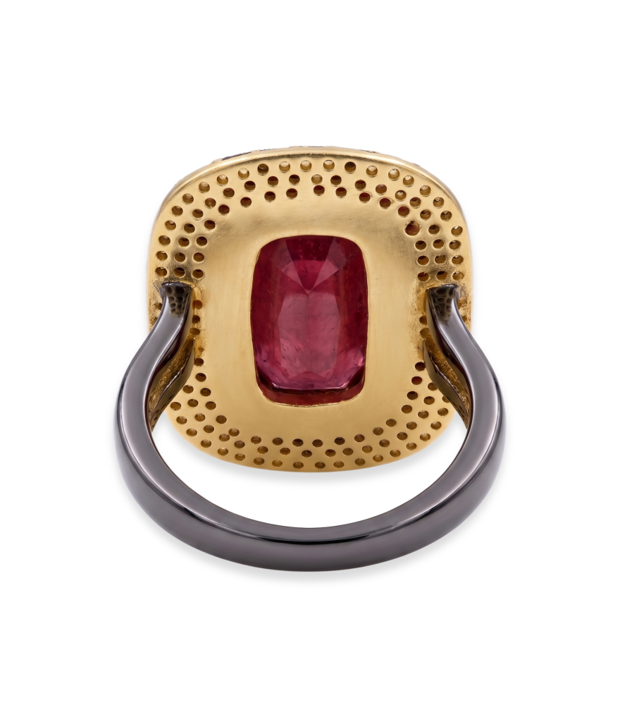 Rear View of Seema Ring Comfort Fit 925 Sterling Silver Metal One Size 8.4gms