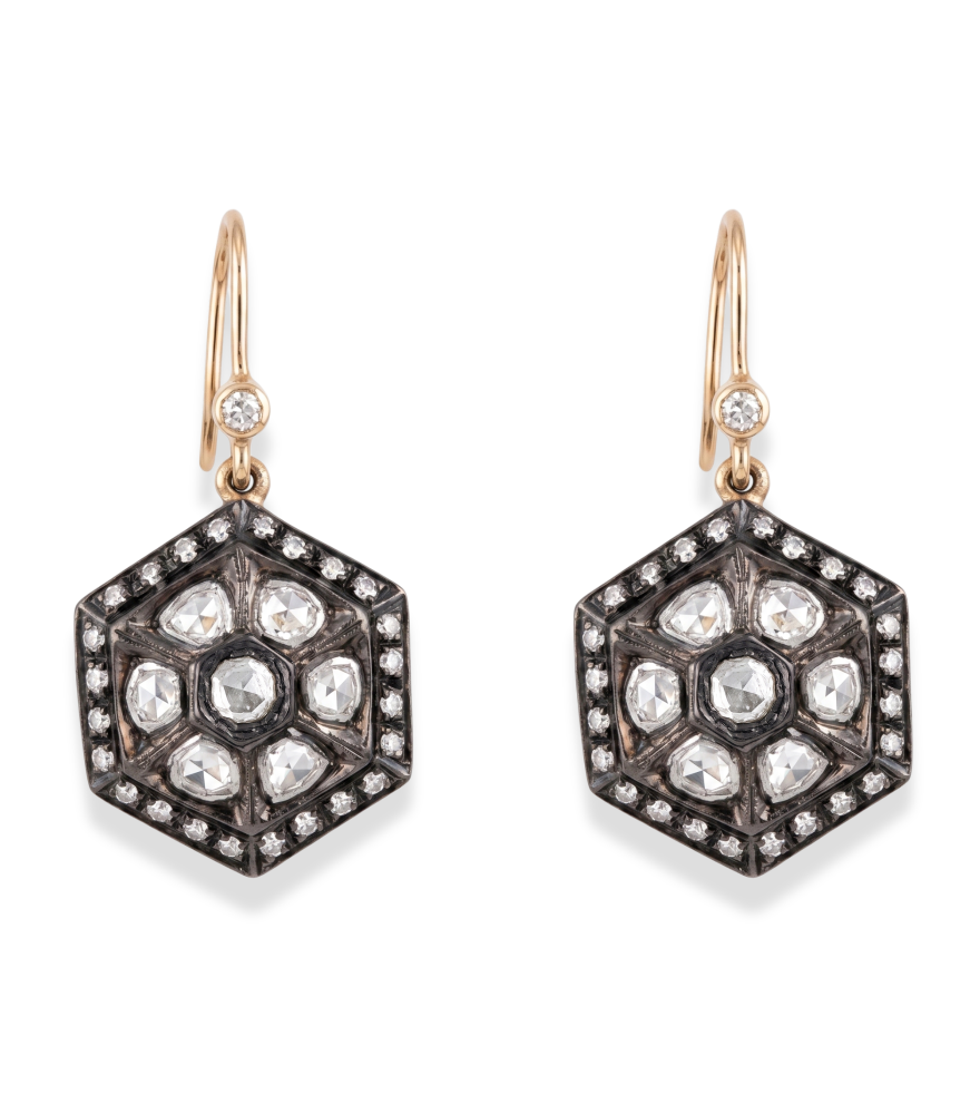 Front View of Sasha Dangle Earrings Jewelry for Pierced Ears 925 Sterling Silver One Size 8.3gms