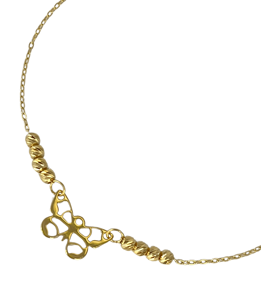 Berry Butterfly Bracelet in 18K Gold
