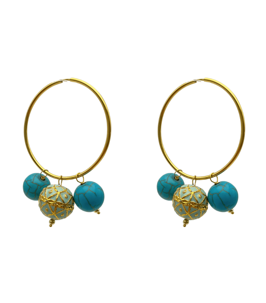 Firoza Earrings in 18k Gold