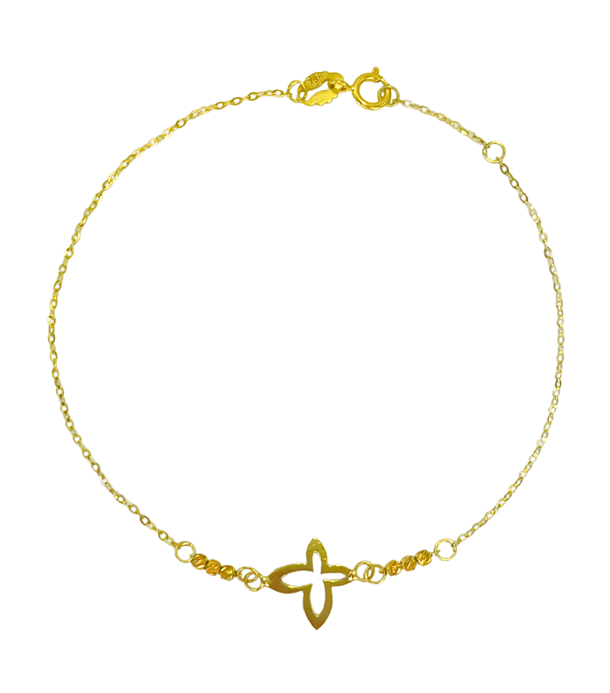 Eden Butterfly Charm Bracelet in 18k Yellow Gold