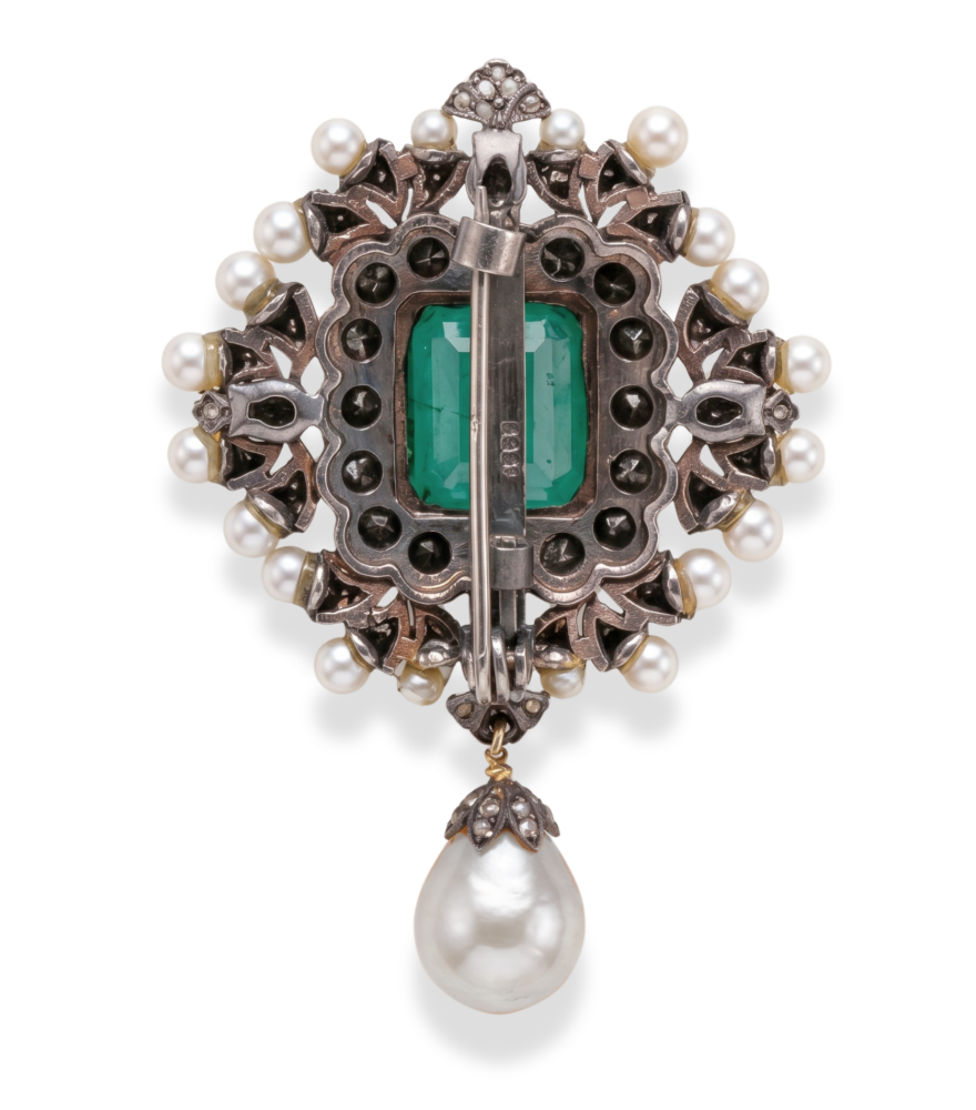 Rear View of Amer Brooch in Sterling Silver Comfort Fit 925 One Size 12.7gms Mix Metal