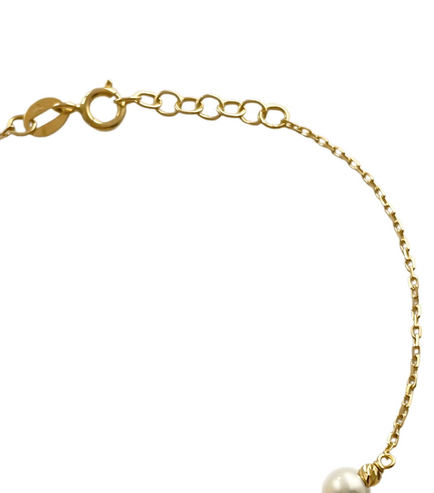 Evil Eye Baby Anklet in 18k Gold