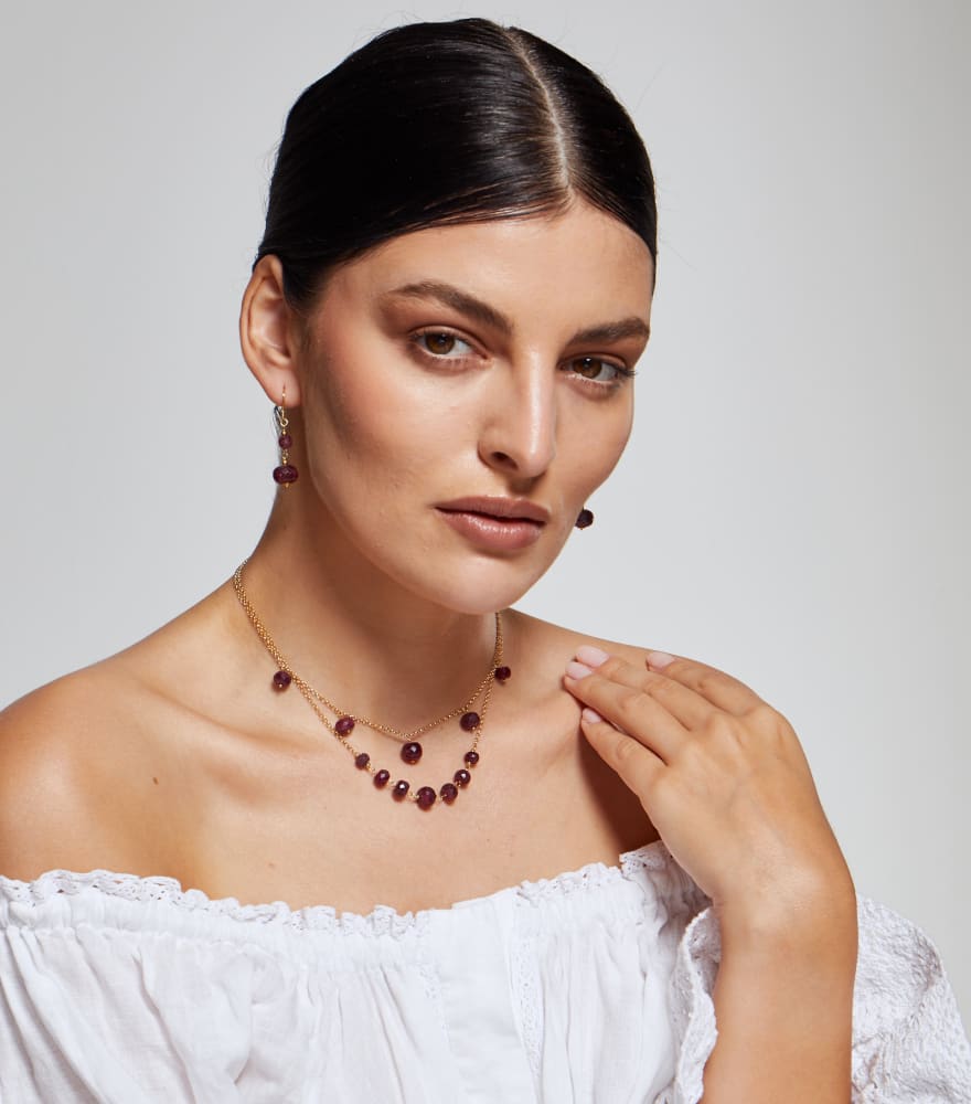 Saya Ruby Necklace in 18k Gold