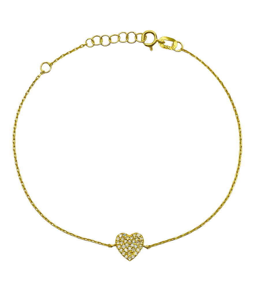 Amirah  Diamond Heart Bracelet in 18k Gold