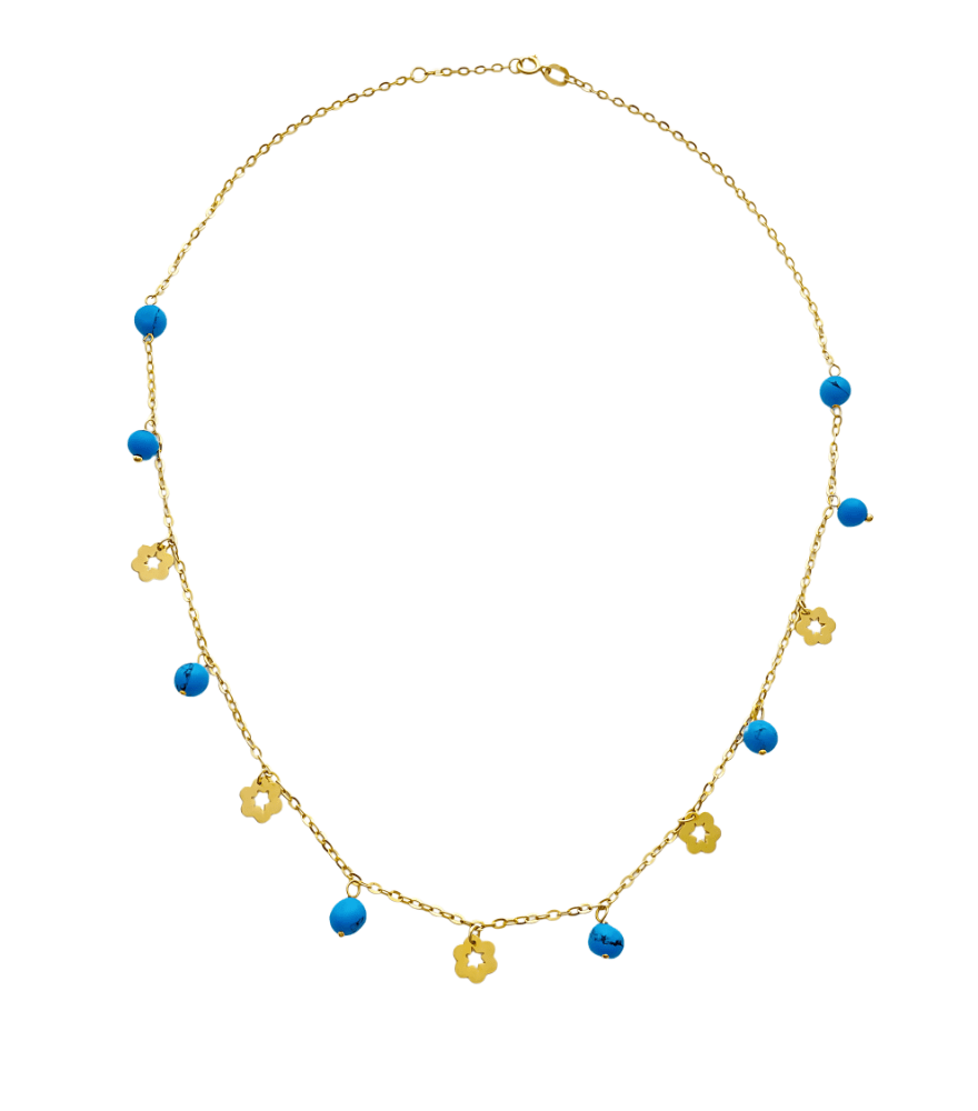 Zahra Charm Necklace in 18k Gold