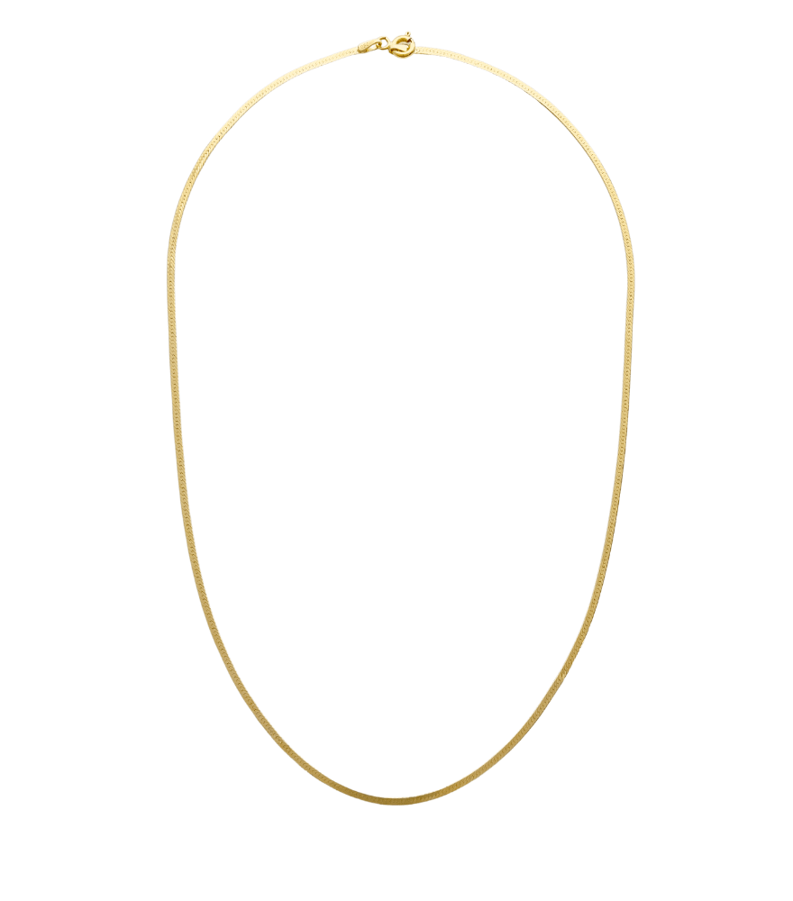 Luxe Herringbone Chain in 18K gold