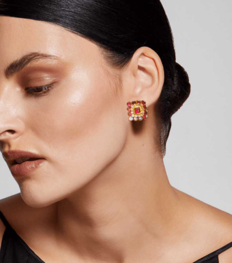 Tanu Uncut Polki Earrings in Gold