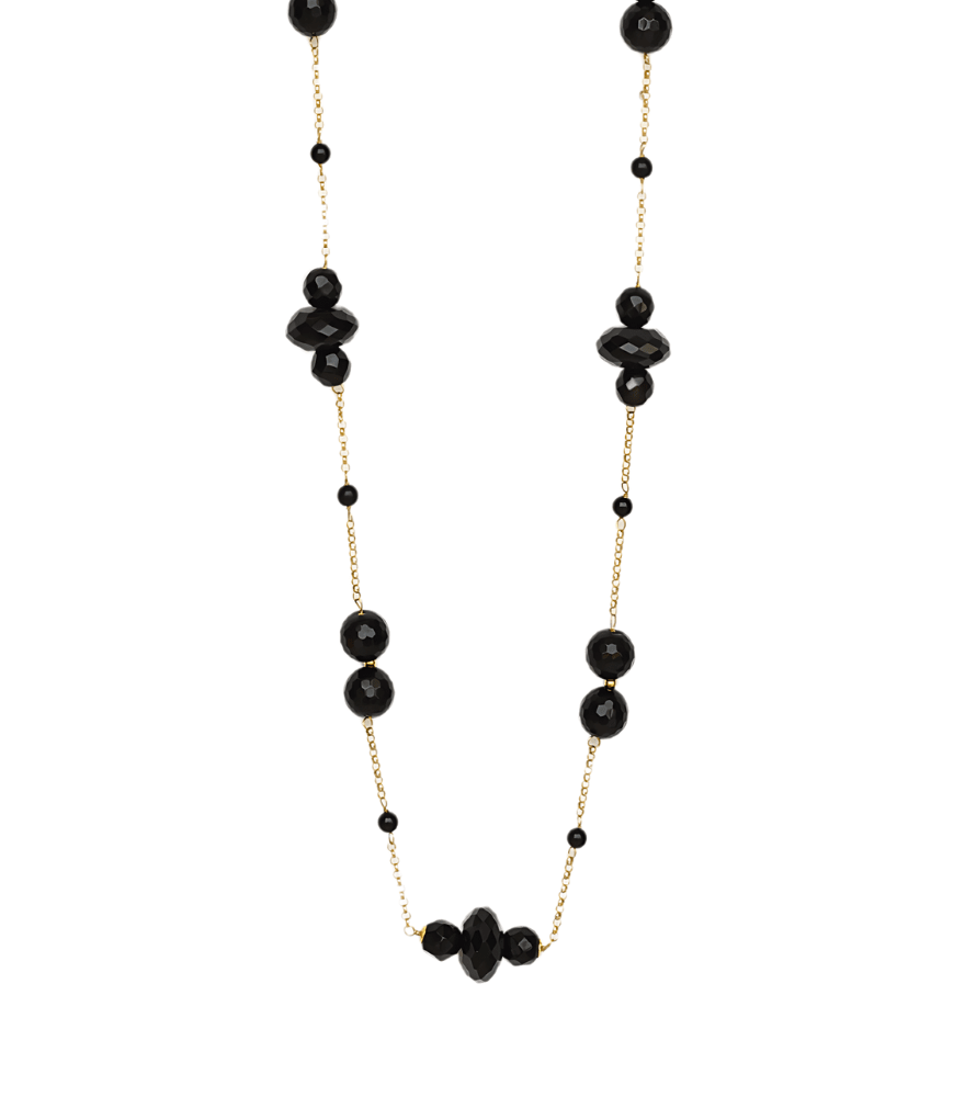 Suhani Black Onyx Necklace in 18k Gold