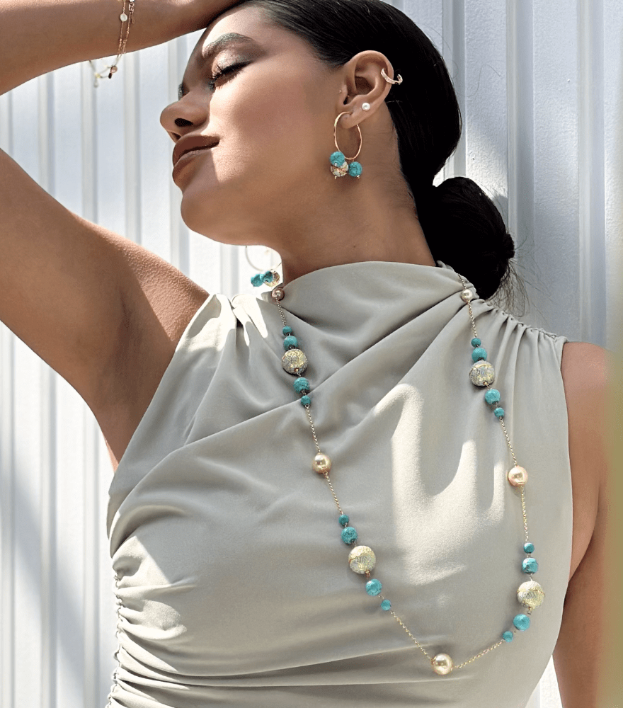 Firoza Necklace in 18k Gold