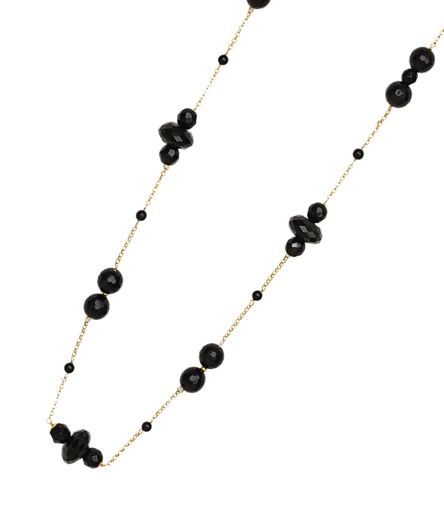 Suhani Black Onyx Necklace in 18k Gold