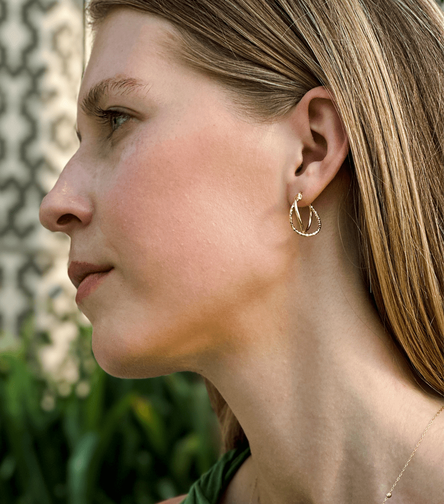 Serafina Hoop Earrings in 18k Gold