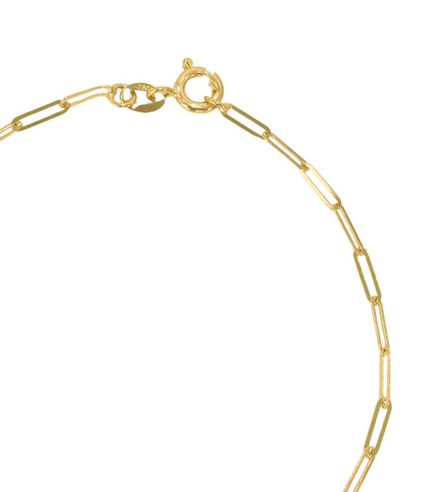 Aida Paper Clip Bracelet in 18K Gold